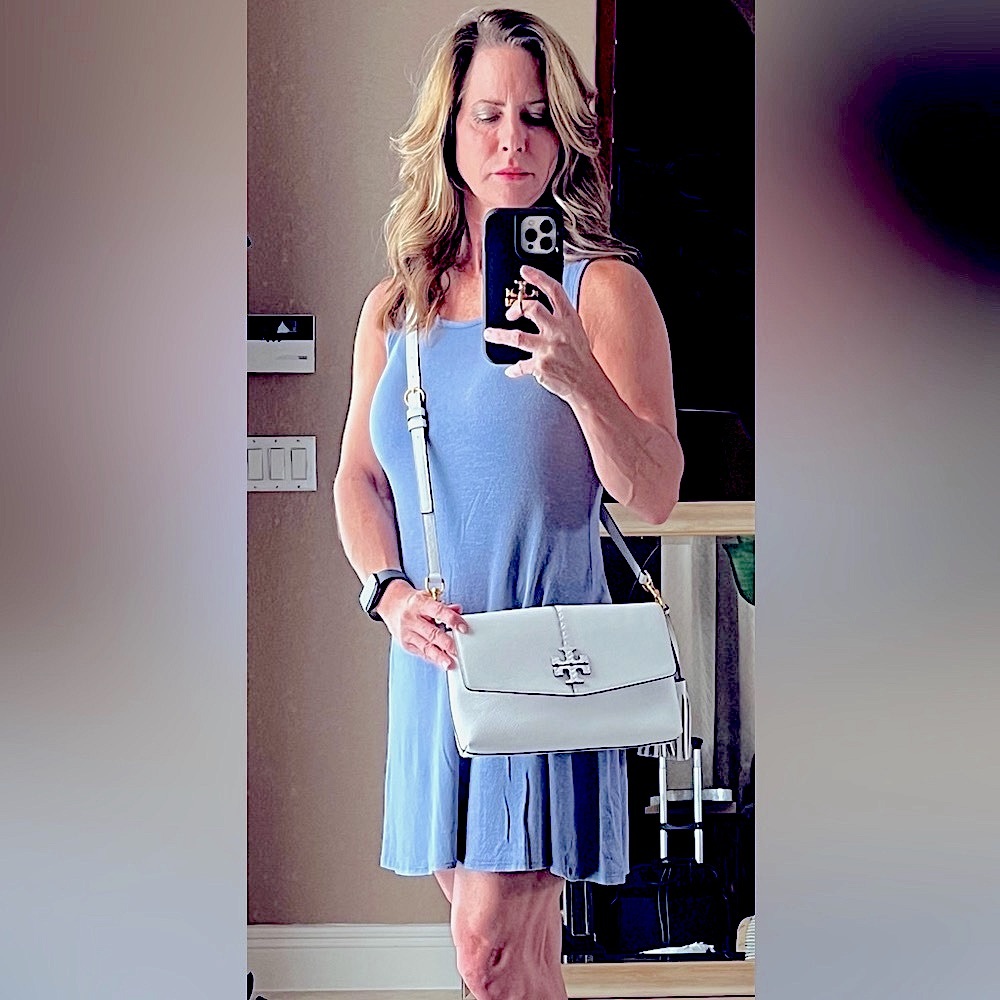 Tory Burch McGraw pebbled leather shoulder bag/crossbody. Worn once.